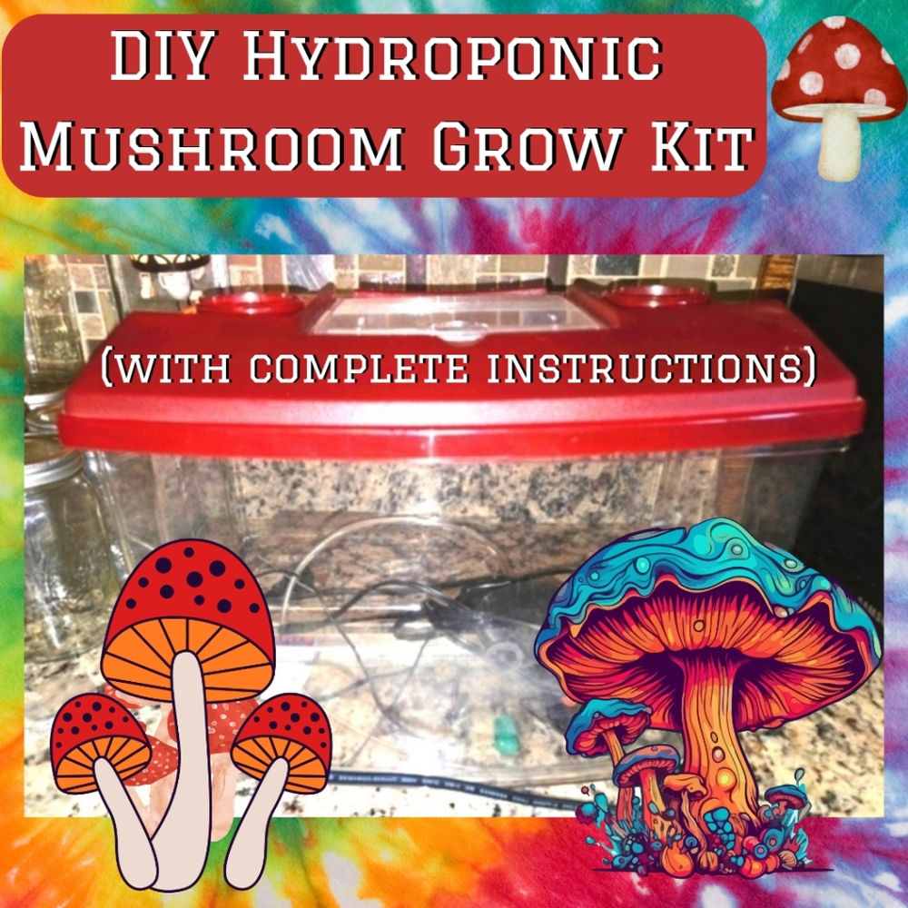 HydroShroom World's First Hydroponic DIY Easy Mushroom Growing System Red Cover